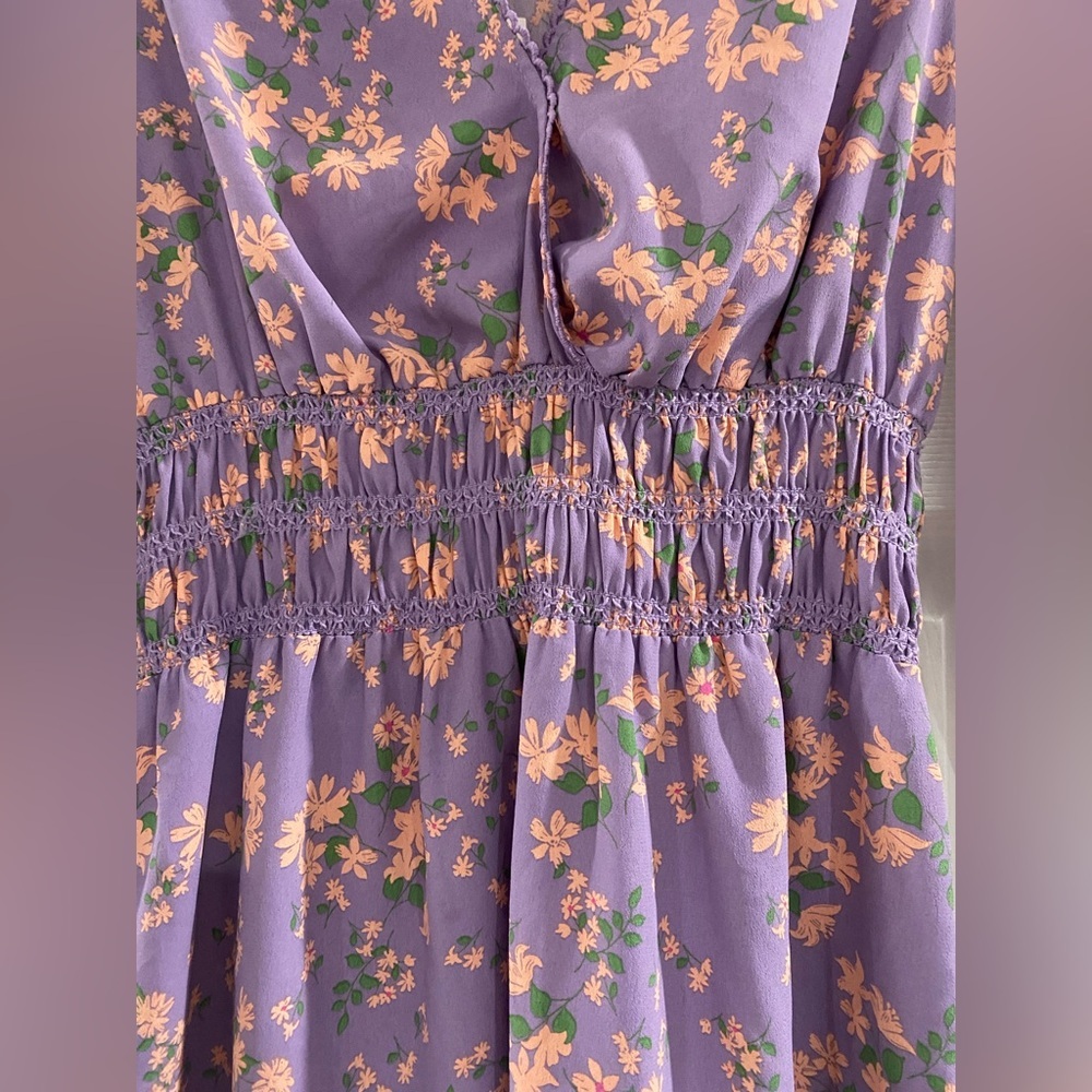 NWT! WAYF Floral Long Sleeve Dress - Picture 4 of 6